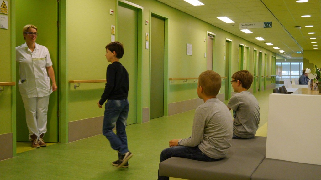 De wachtkamer van de röntgenafdeling